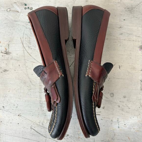 H.S. Trask leather loafers tassel slip on dress shoes preppy classic designer 10 main image 12